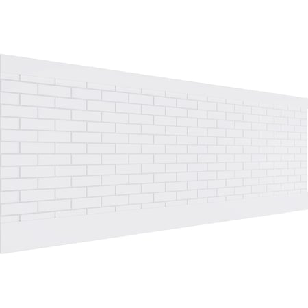Ekena Millwork 36"H x 94 1/2"W Subway Brick PVC Wainscot Paneling Kit WPK36X94SBK